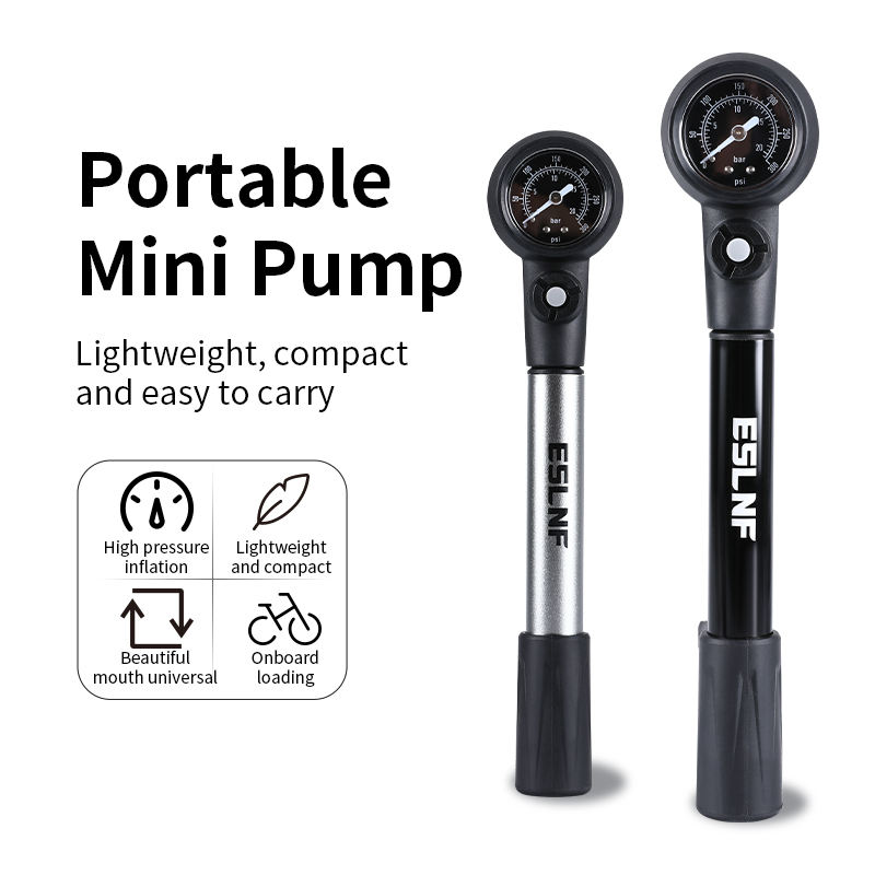 Shock Pump Suspension - ESLNF 300PSI Fahrrad-Stoßdämpferpumpe, Federungsluftpumpe mit Manometer