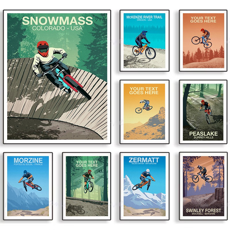Picture Of Mountain Biking - Mountainbike Trail Poster Schneemass Morzine Swinley