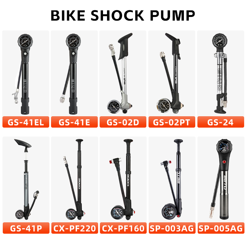 Shock Pump Suspension - 300/600 psi Hochdruck-Fahrrad-Luftstoßdämpferpumpe für Gabel/Hinterradaufhängung, Aluminiumlegierung,