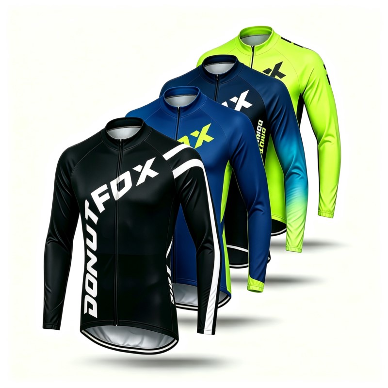 Mountain Biking Jerseys Men - Langarm-MTB-Trikot und Radlerhose für Herren, schnell