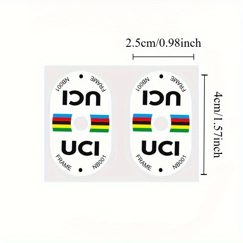 Mountain Biking Uci - 2 Stück UCI-zertifizierte Ventilaufkleber aus kratzfestem