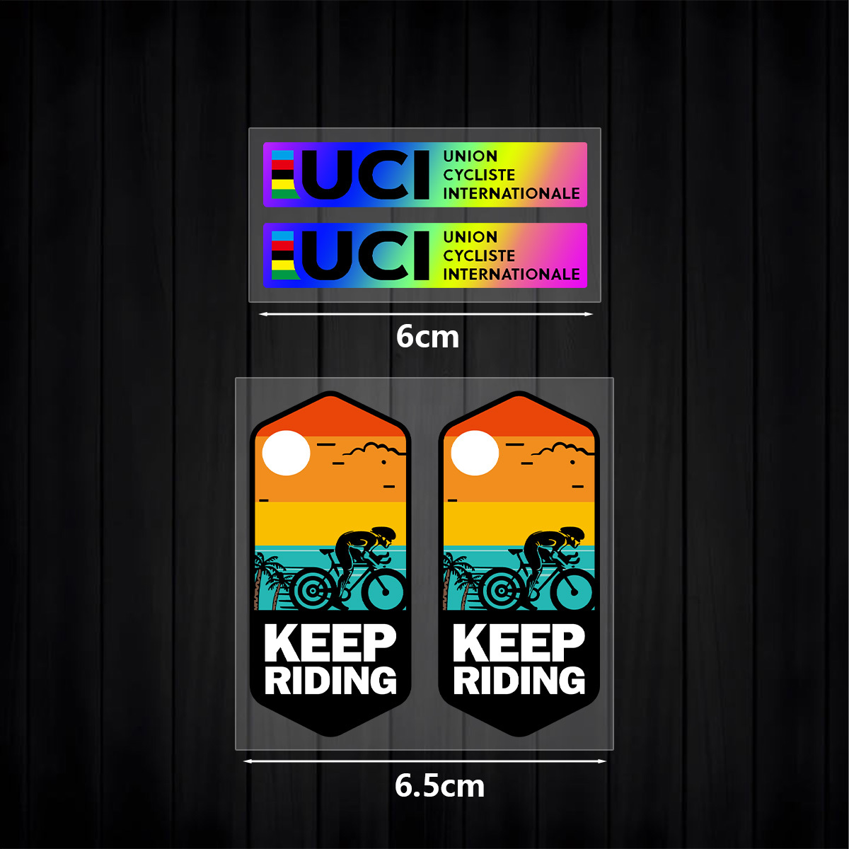 Mountain Biking Uci - UCI Keep Riding Aufkleber-Set, 1 Set,