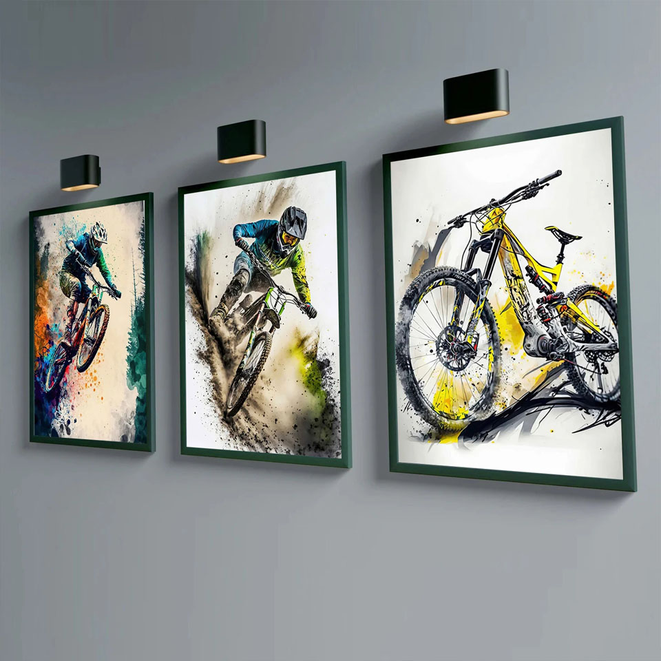 Picture Of Mountain Biking - Mountainbike Sport Wand Kunst Diy Diamant