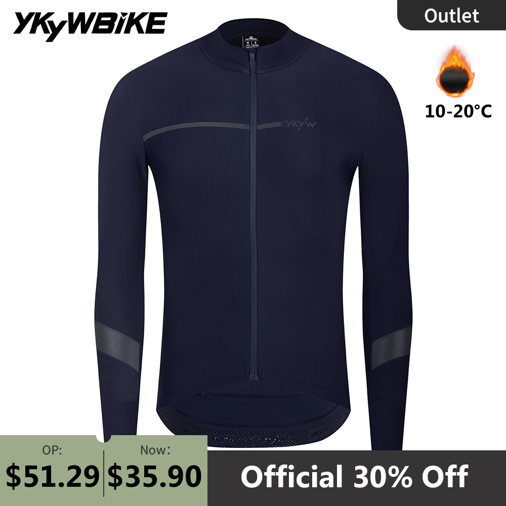 Mountain Biking Jacket - YKYWBIKE Herren Winter-Radtrikot, warm, Rennrad, dünn,