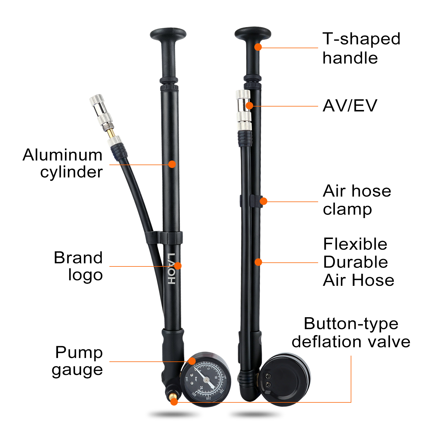 LAOH 300PSI Hochdruck-Fahrrad- – Shock Pump Suspension Bewertung und Preis