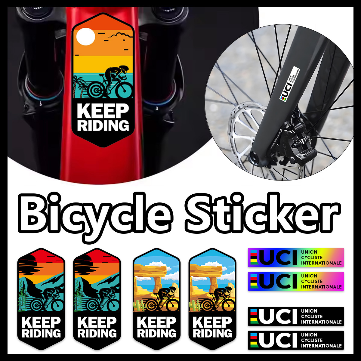 UCI Keep Riding Aufkleber-Set, – Mountain Biking Uci Bewertung und Preis